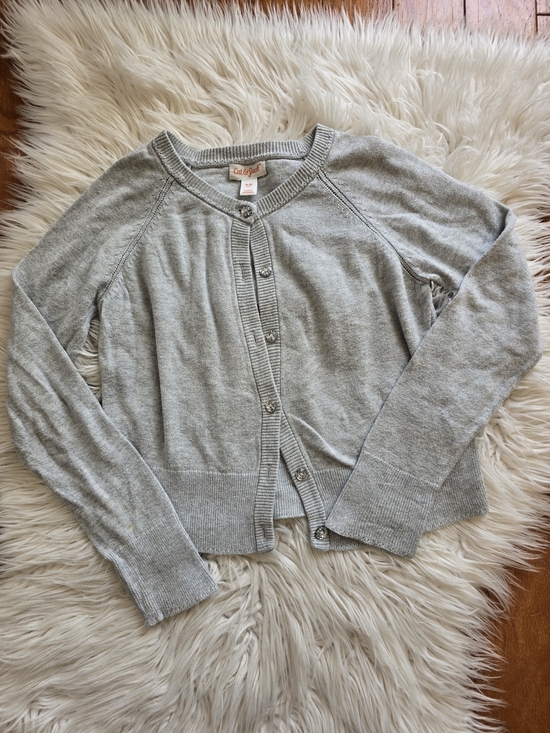Cat & Jack Other - Cat & Jack Gray Crewneck Cardigan Sweater